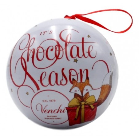 Venchi Pallina Di Natale In Latta Con Cioccolatini Assortiti 48 Gr