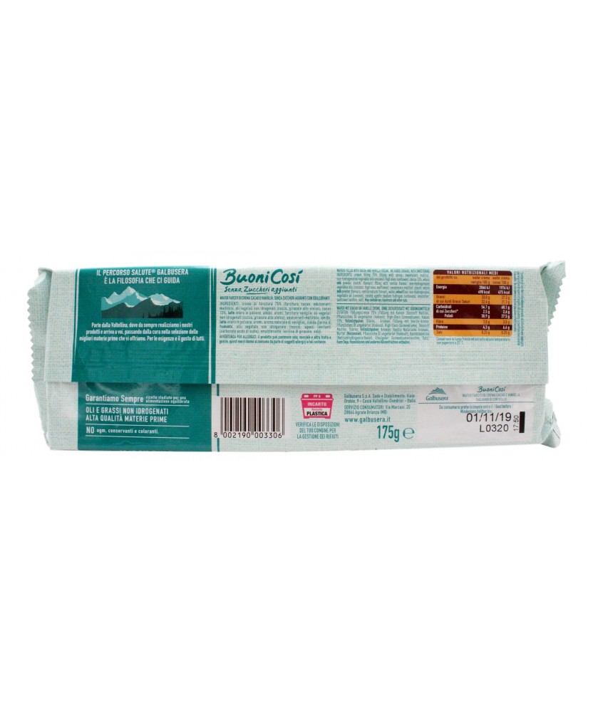 Galbusera Buoni Cosi' Wafer Senza Zuccheri Aggiunti 175 Gr