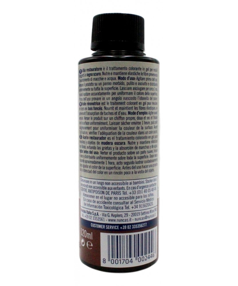 Nuncas Livax Mobili&Design Olio Restauratore Legni Scuri 120 Ml