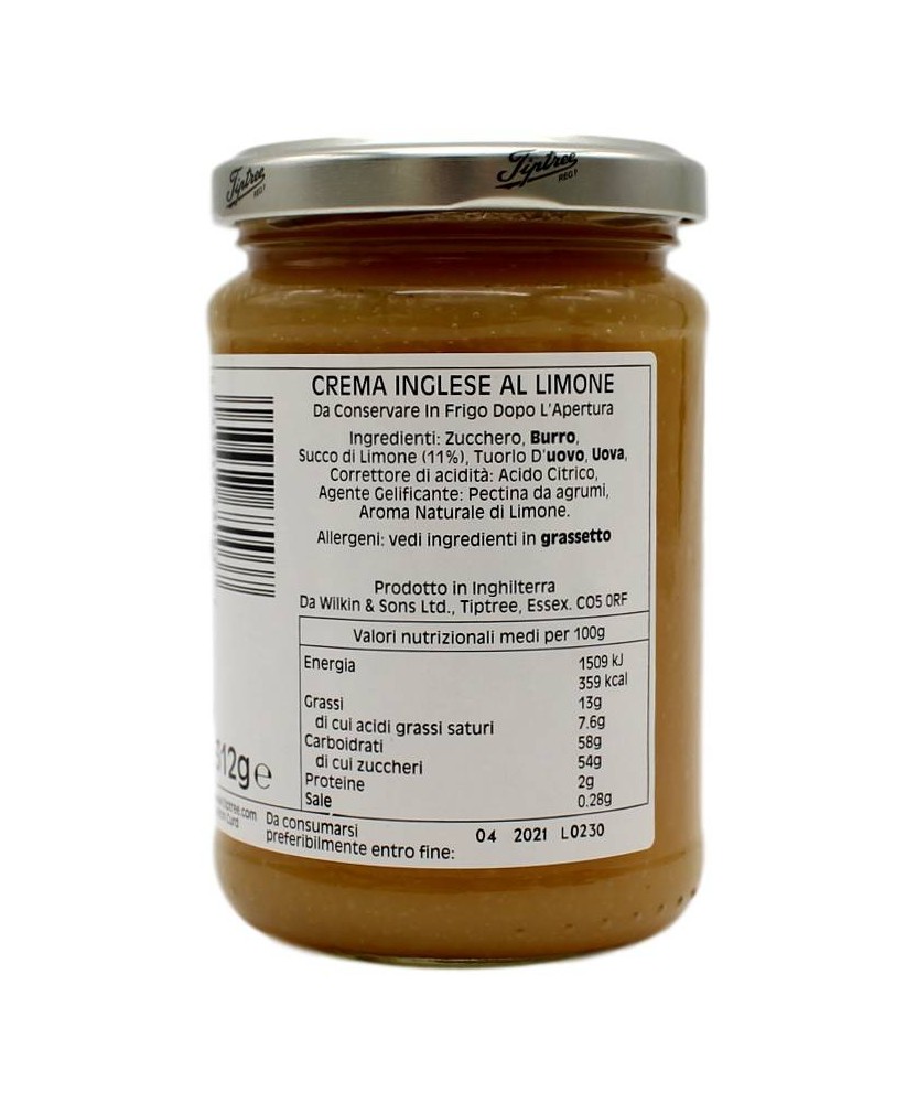 Wilkin & Sons Ltd Lemon Curd Crema Inglese Al Limone 312 Gr