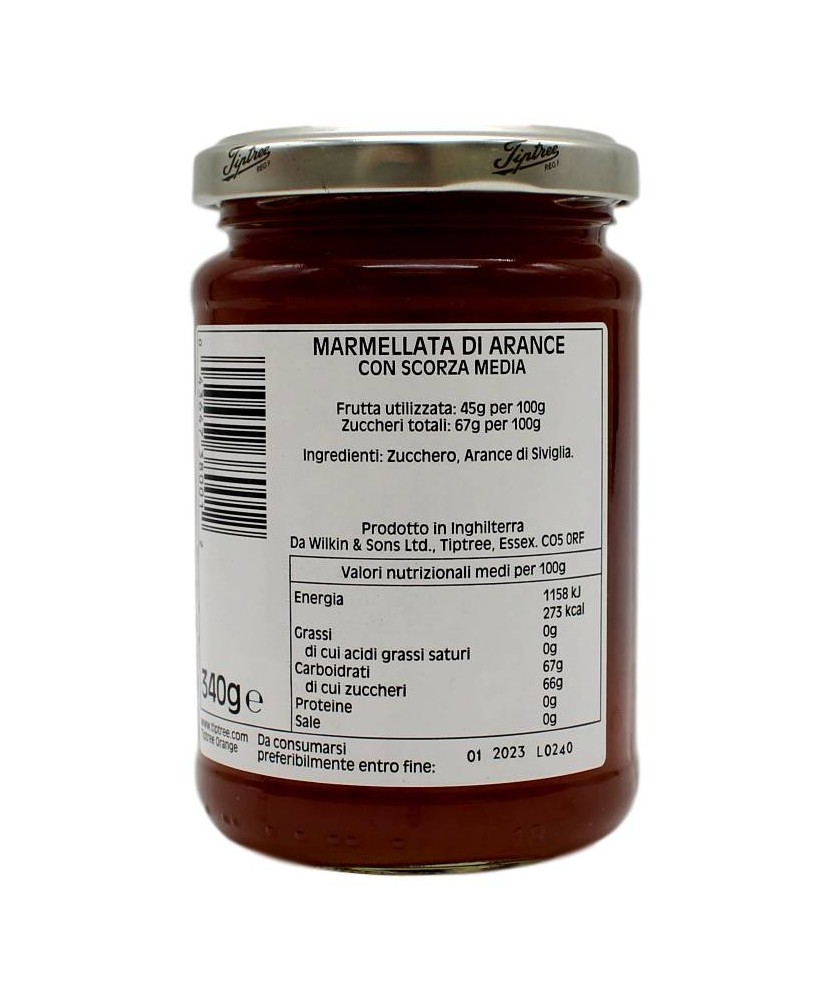 Wilkin & Sons Ltd "TIPTREE" Orange Marmellata Di Arance Con Scorza Media 340 Gr
