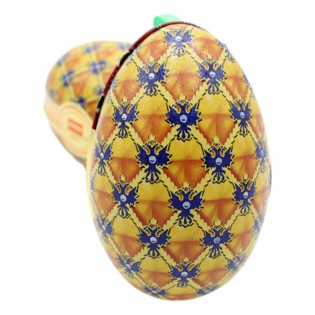 vima faberge' egg "bird" di metallo con ovetti di cioccolato al latte 100 gr