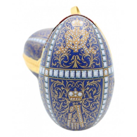 vima faberge' egg "crown" di metallo con ovetti di cioccolato al latte 100 gr