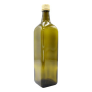 Bottiglia Di Vetro Scuro Per Olio Con Tappo 1 Lt