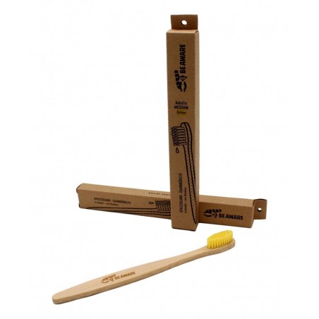 BE AWARE SPAZZOLINO IN BAMBU' MEDIUM GIALLO 1 PZ