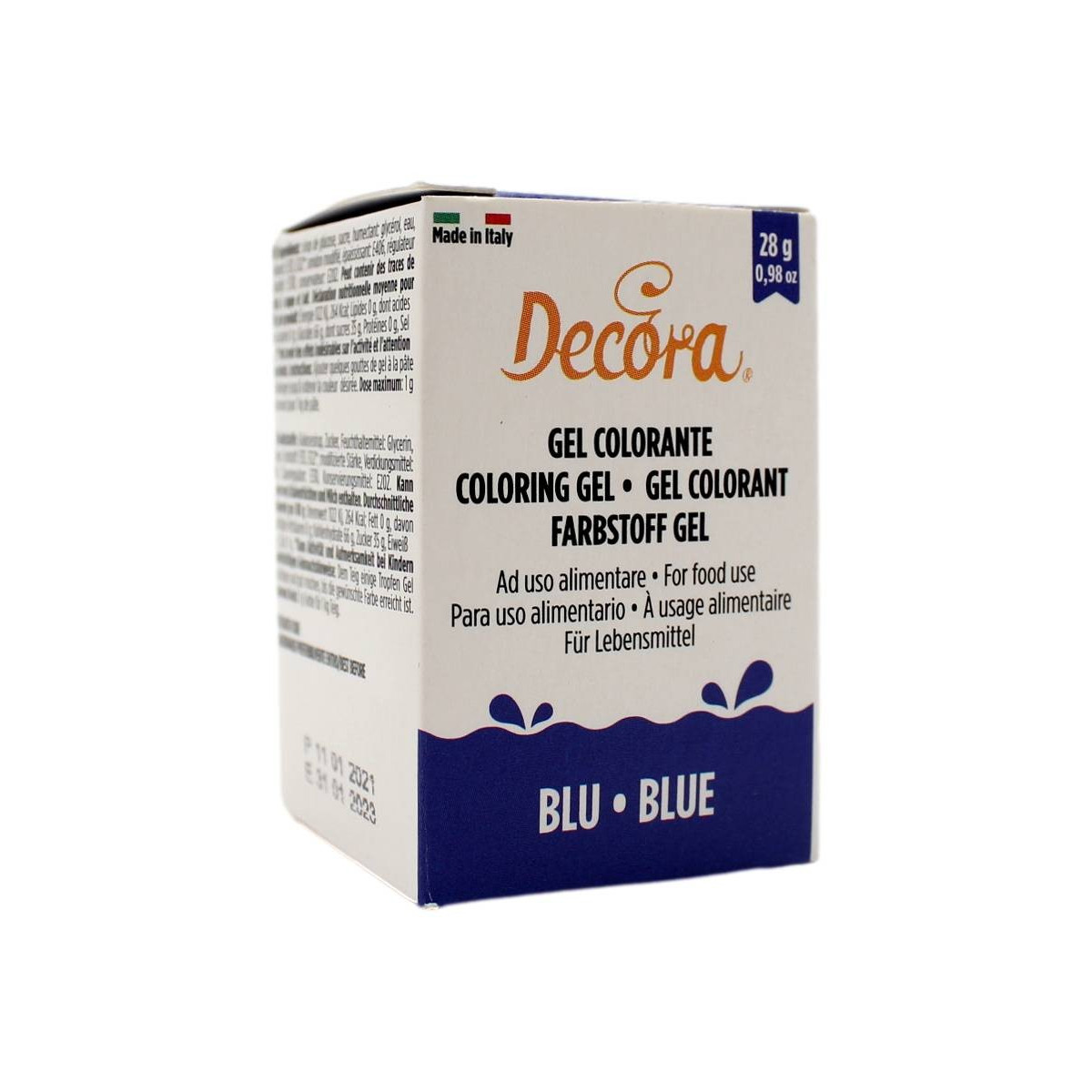 Decora Gel Colorante Ad Uso Alimentare Blu 28 Gr