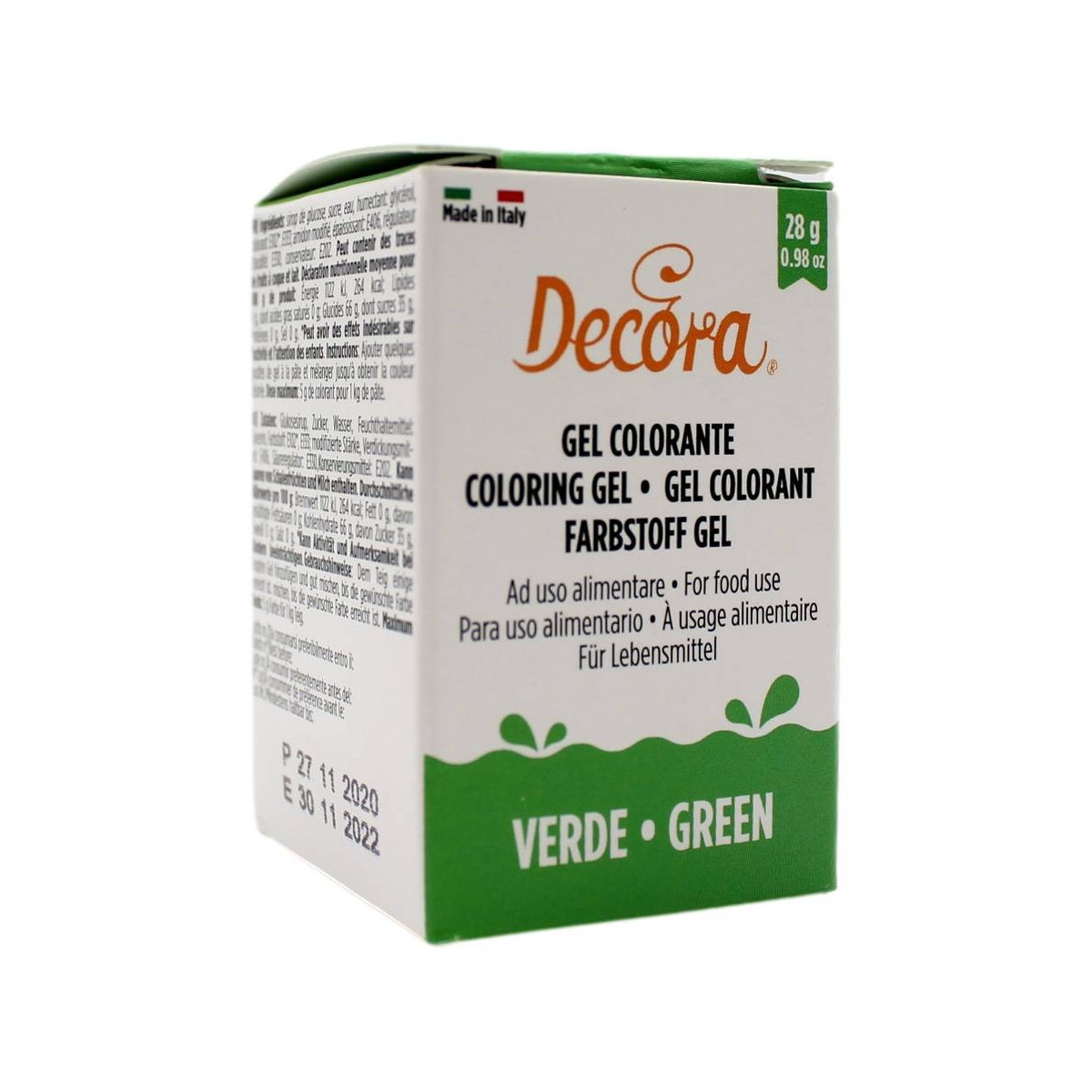 Decora Gel Colorante Ad Uso Alimentare Verde 28 Gr