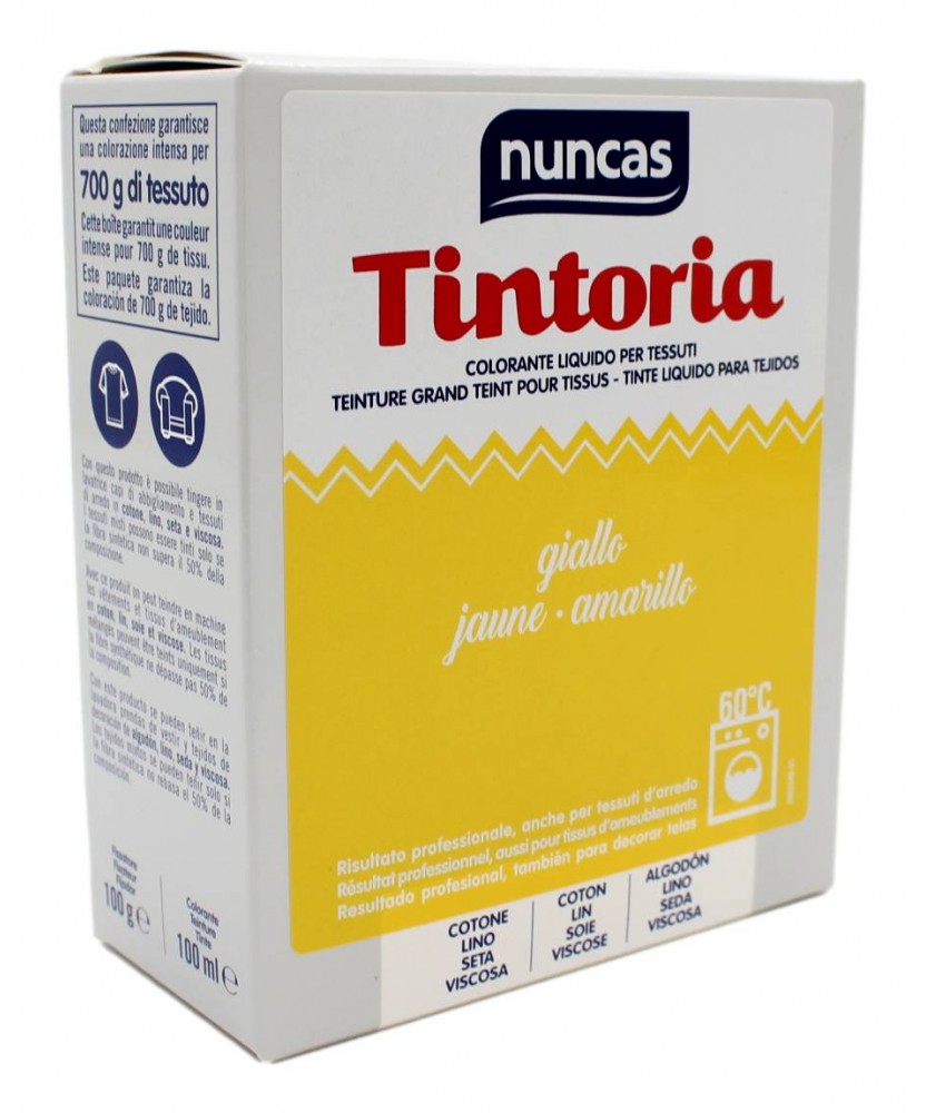 Nuncas Tintoria Colorante Liquido Per Tessuti Giallo