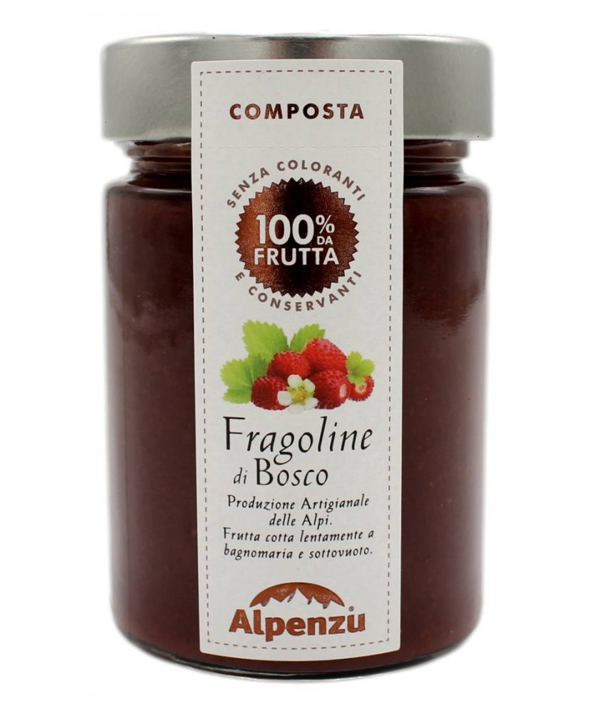 ALPENZU COMPOSTA DI FRAGOLINE DI BOSCO 100% FRUTTA