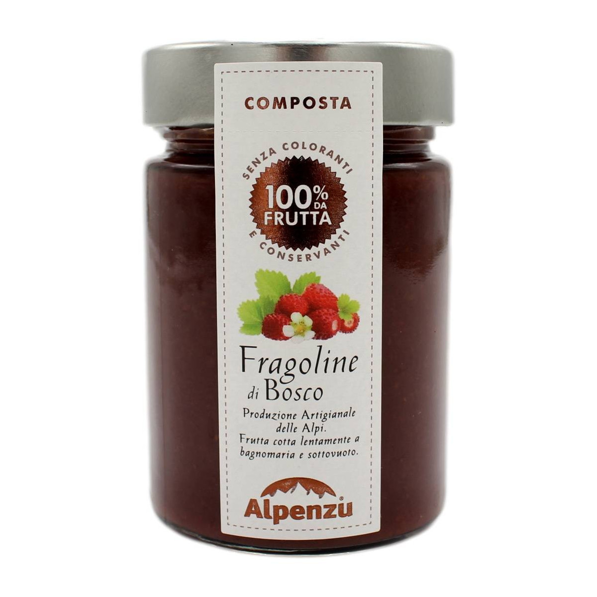 ALPENZU COMPOSTA DI FRAGOLINE DI BOSCO 100% FRUTTA
