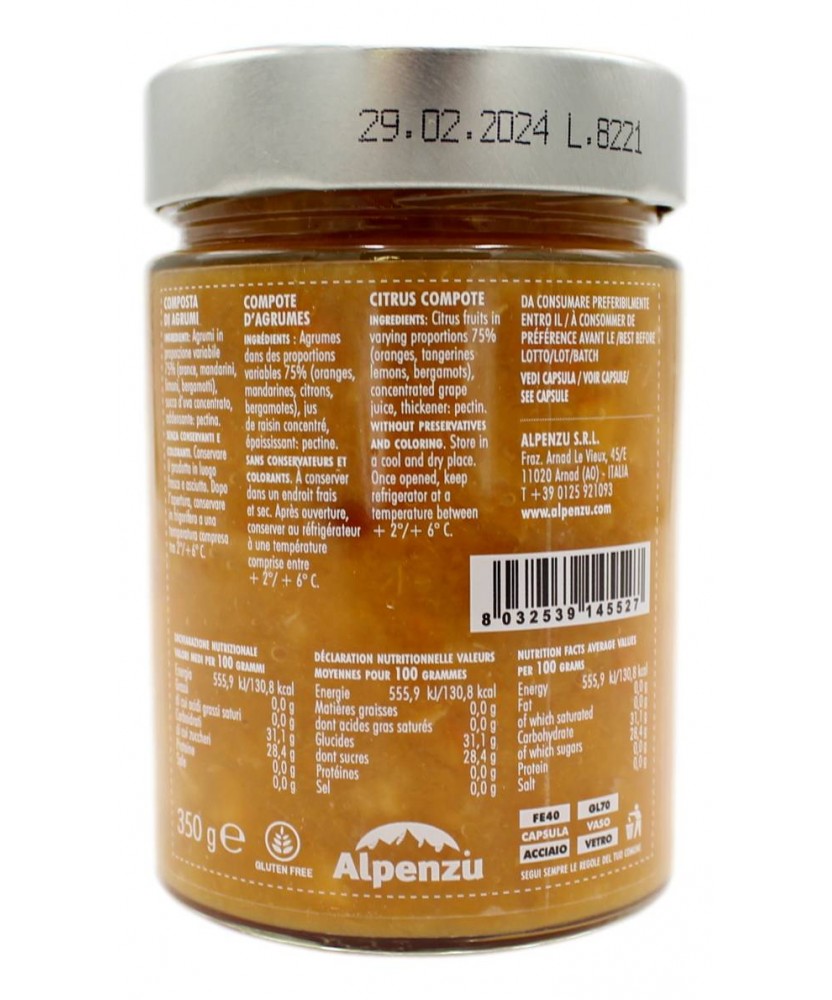 ALPENZU COMPOSTA DI AGRUMI 100% FRUTTA