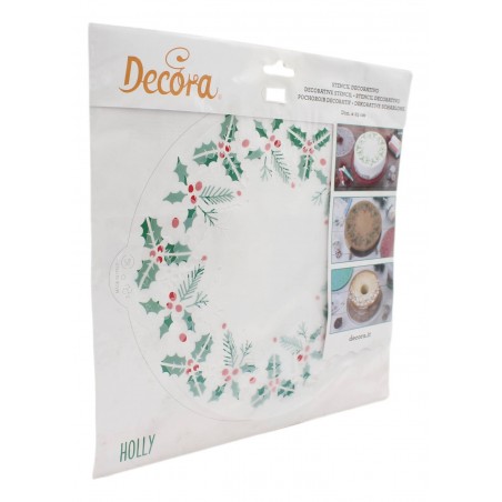 DECORA STENCIL DECORATIVO AGRIFOGLIO Ø 25 CM