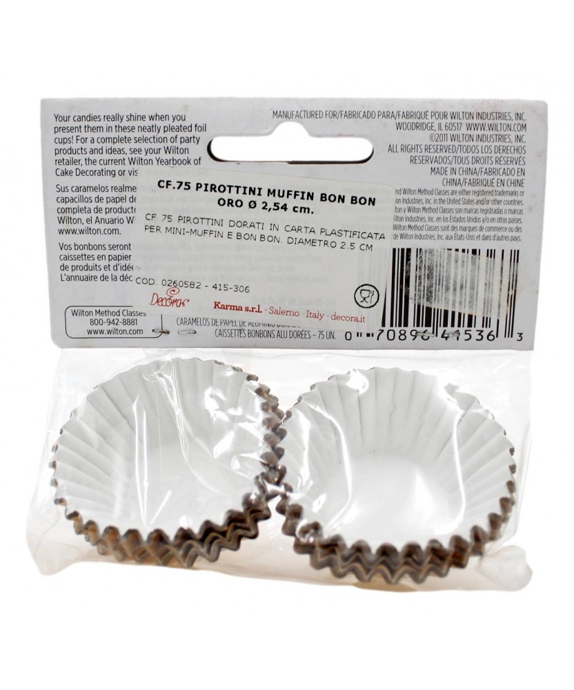 WILTON PIROTTINI MUFFIN BON BON ORO