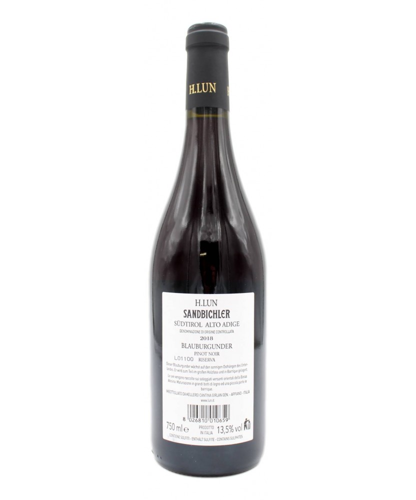 H. LUN SANDBICHLER PINOT NOIR RISERVA SUDTIROL ALTO ADIGE DOC 750 ML