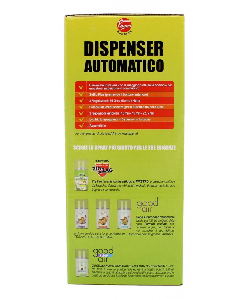 EBANO DISPENSER AUTOMATICO PER BOMBOLE SPRAY