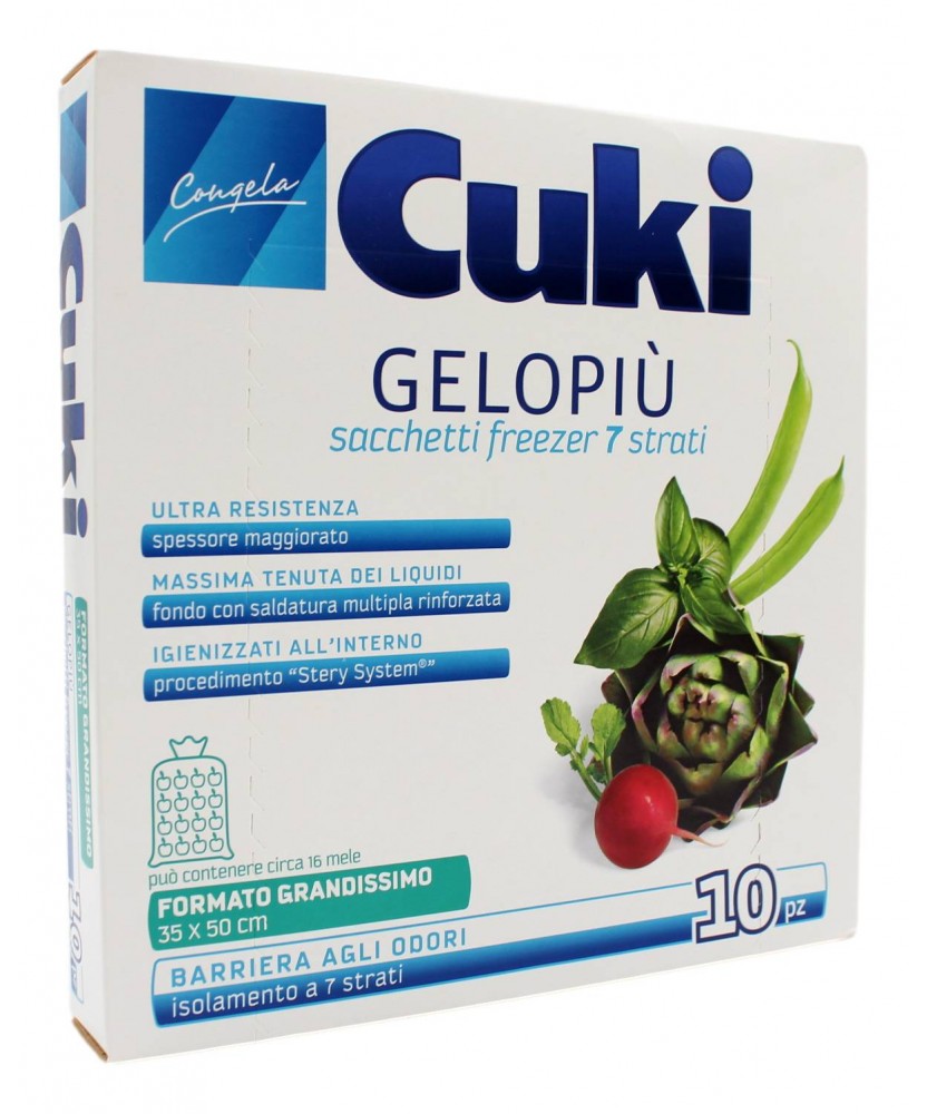 CUKI GELOPIU' SACCHETTI FREEZER FORMATO GRANDISSIMO 35X50