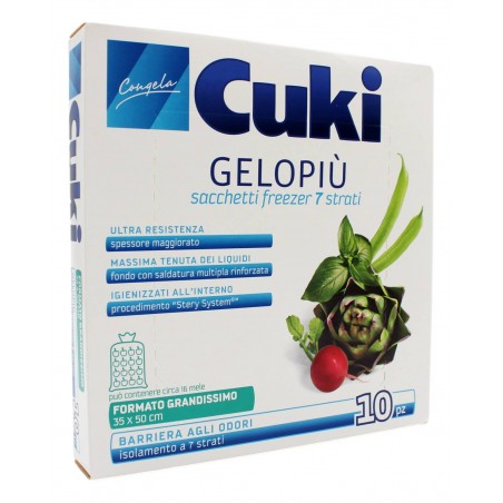 CUKI GELOPIU' SACCHETTI FREEZER FORMATO GRANDISSIMO 35X50