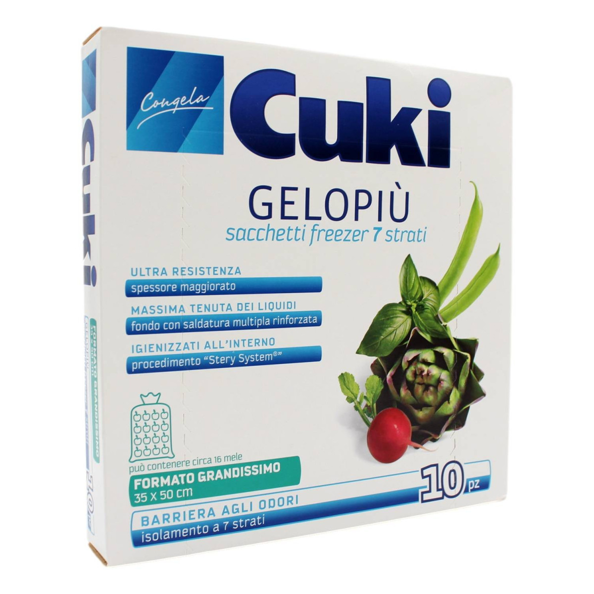 CUKI GELOPIU' SACCHETTI FREEZER FORMATO GRANDISSIMO 35X50