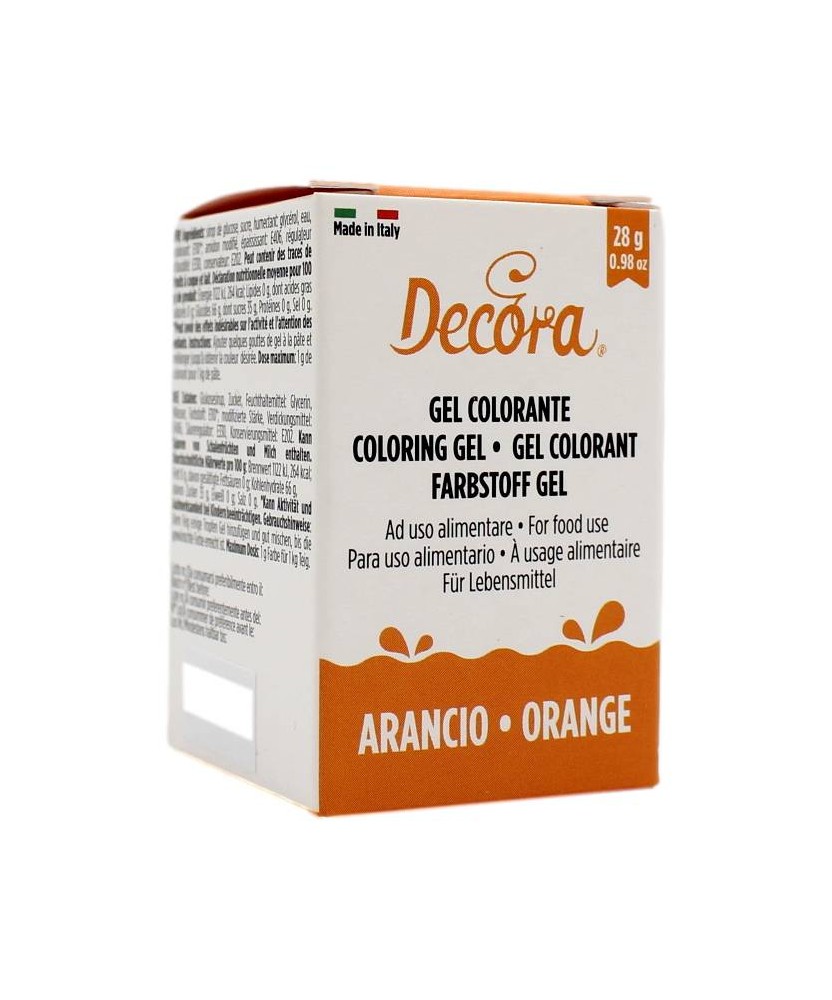 DECORA GEL COLORANTE AD USO ALIMENTARE ARANCIO