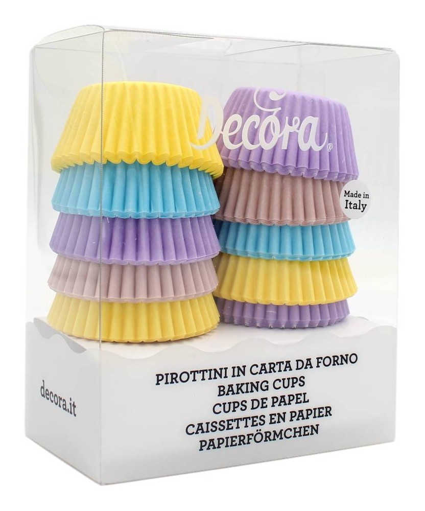 DECORA PIROTTINI MINI MUFFIN PASTELLO 32X22 MM