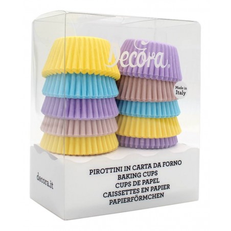 DECORA PIROTTINI MINI MUFFIN PASTELLO 32X22 MM