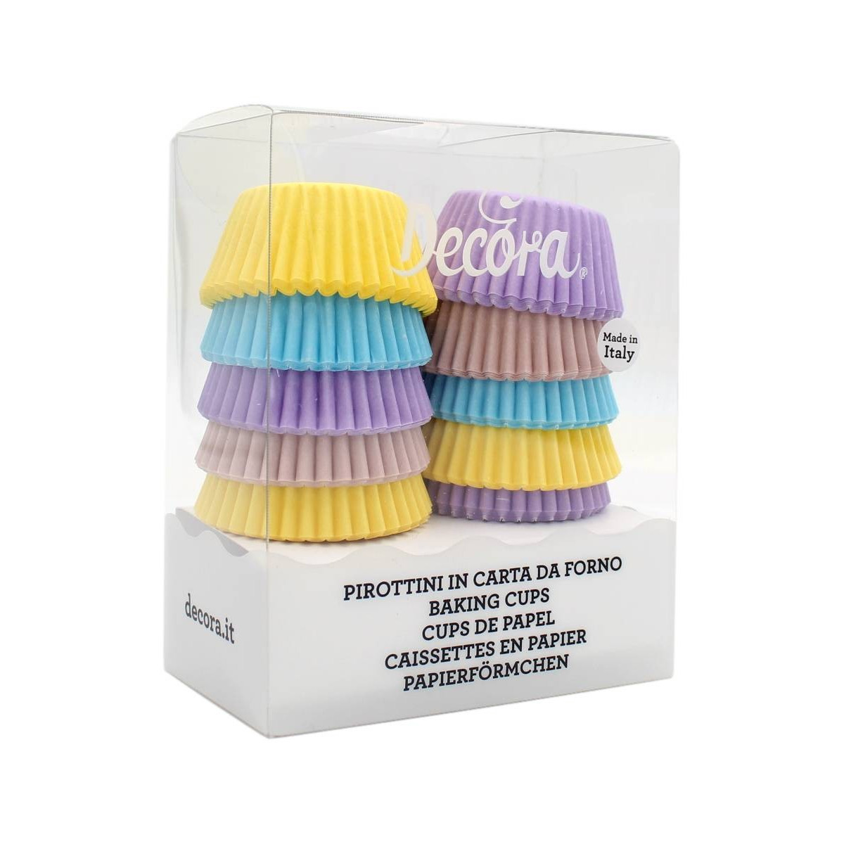 DECORA PIROTTINI MINI MUFFIN PASTELLO 32X22 MM