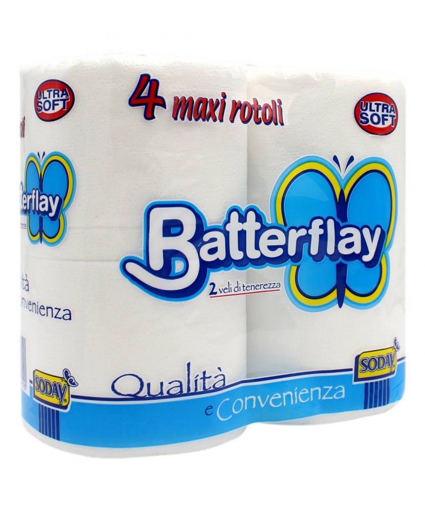 SODAY BATTERFLAY CARTA IGIENICA 2 VELI 4 PZ