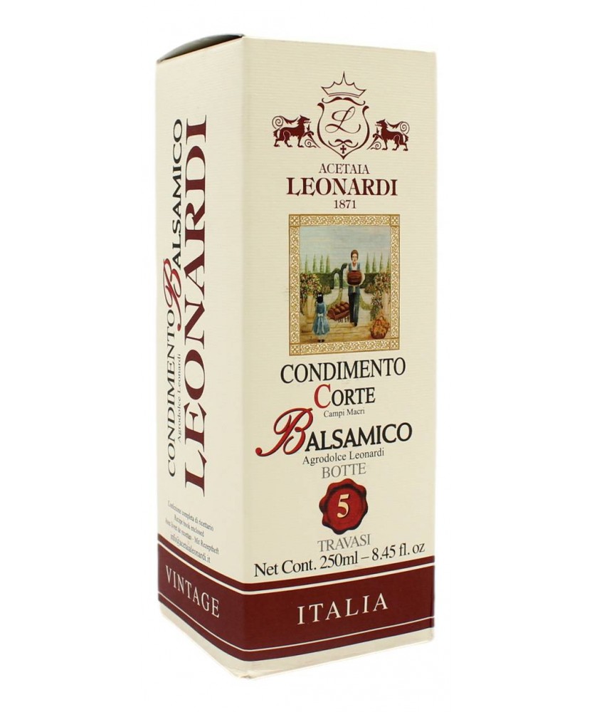 LEONARDI CONDIMENTO BALSAMICO CORTE 5 TRAVASI 250 ML