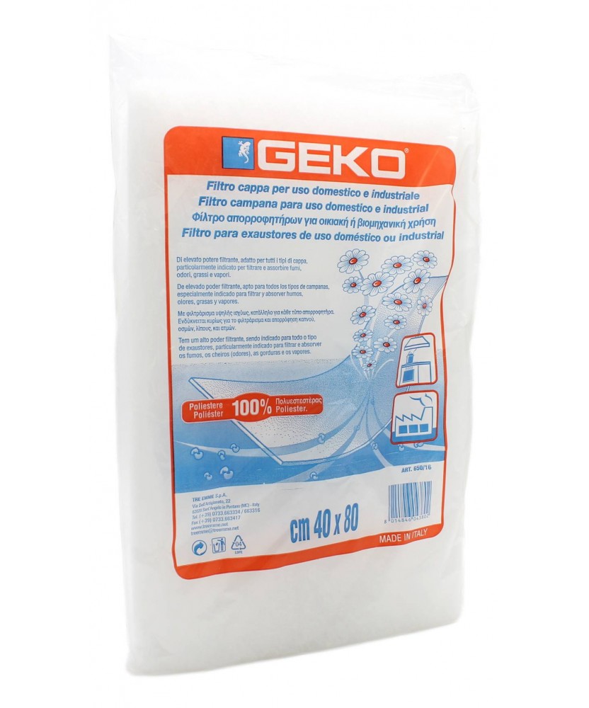 GEKO FILTRO CAPPA PER USO DOMESTICO E INDUSTRIALE 40X80 CM 1 PZ