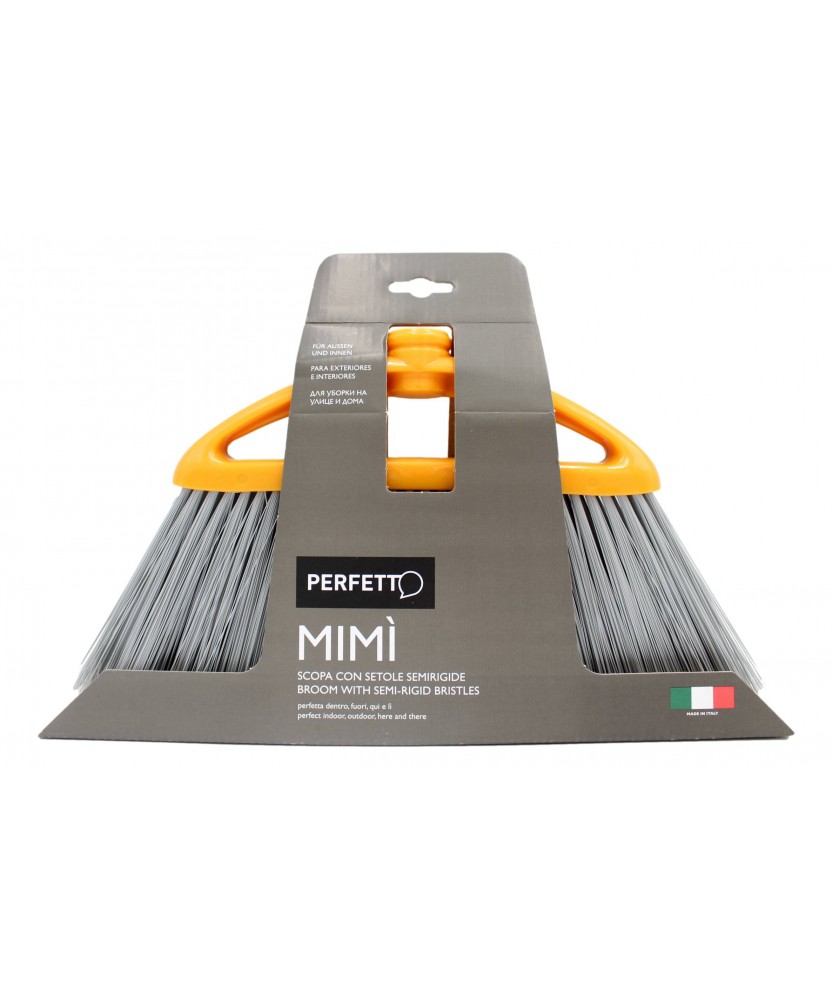 PERFETTO MIMI' SCOPA CON SETOLE SEMIRIGIDE PER ESTERNI ED INTERNI SENZA MANICO 1 PZ