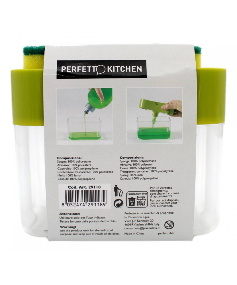 PERFETTO KITCHEN PRONTOPIATTI DOSATORE PER DETERGENTE STOVIGLIE