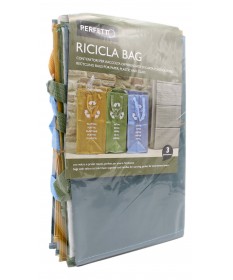 PERFETTO RICICLA BAG CONTENITORI PER RACCOLTA DIFFERENZIATA DI CARTA, PLASTICA E VETRO 3 PZ