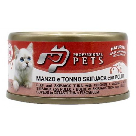 PROFESSIONAL PETS GATTO MANZO E TONNO CON POLLO