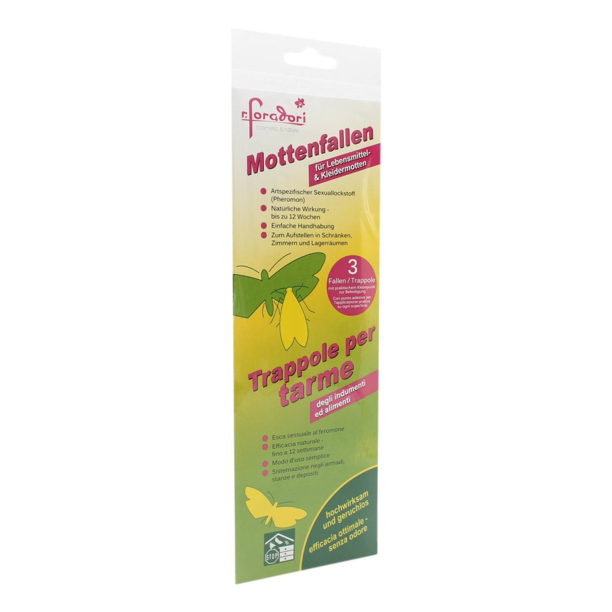 FORADORI TRAPPOLE PER TARME (INDUMENTI E ALIMENTI) 3 PZ