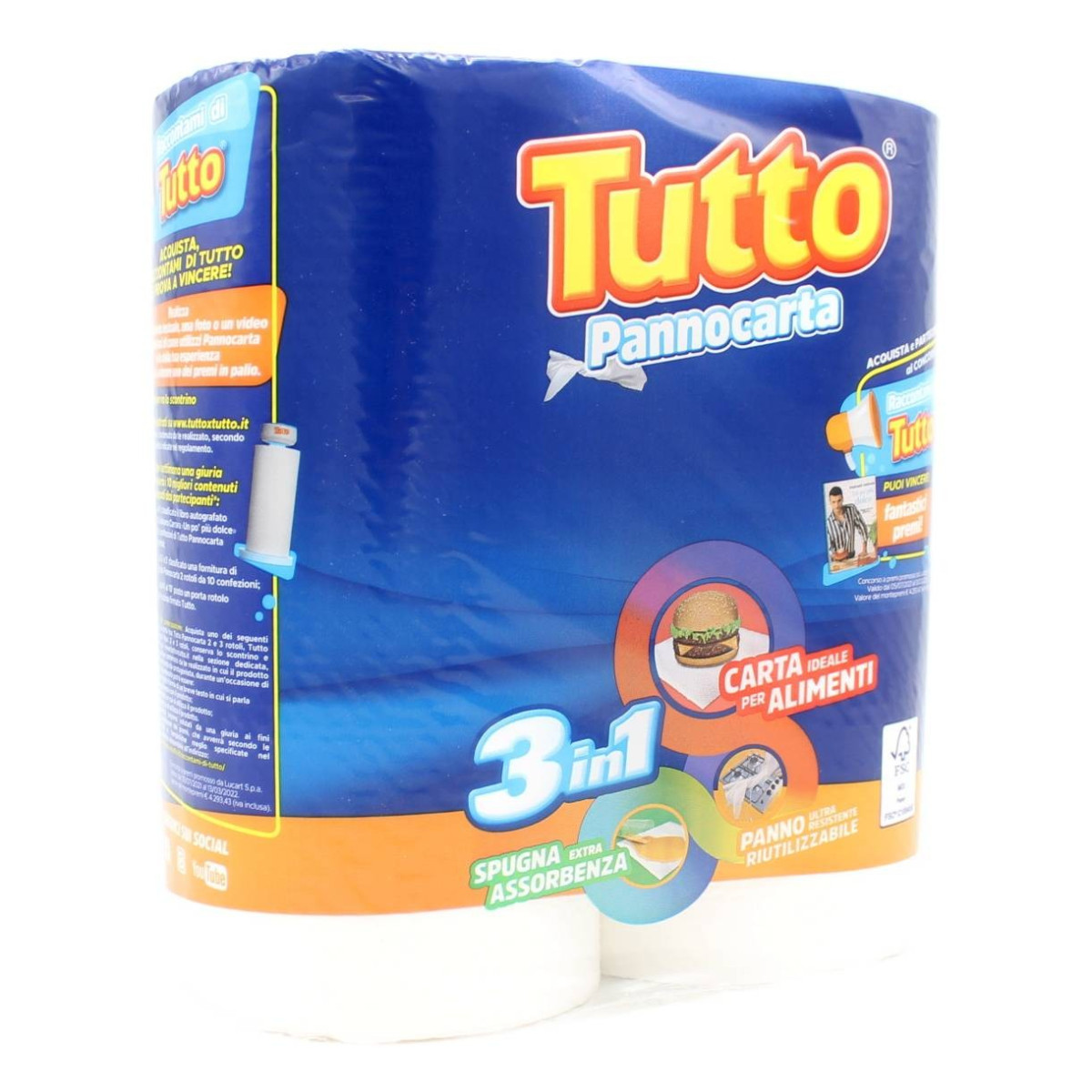 Tutto Panno Carta 3 In 1 2 Pz