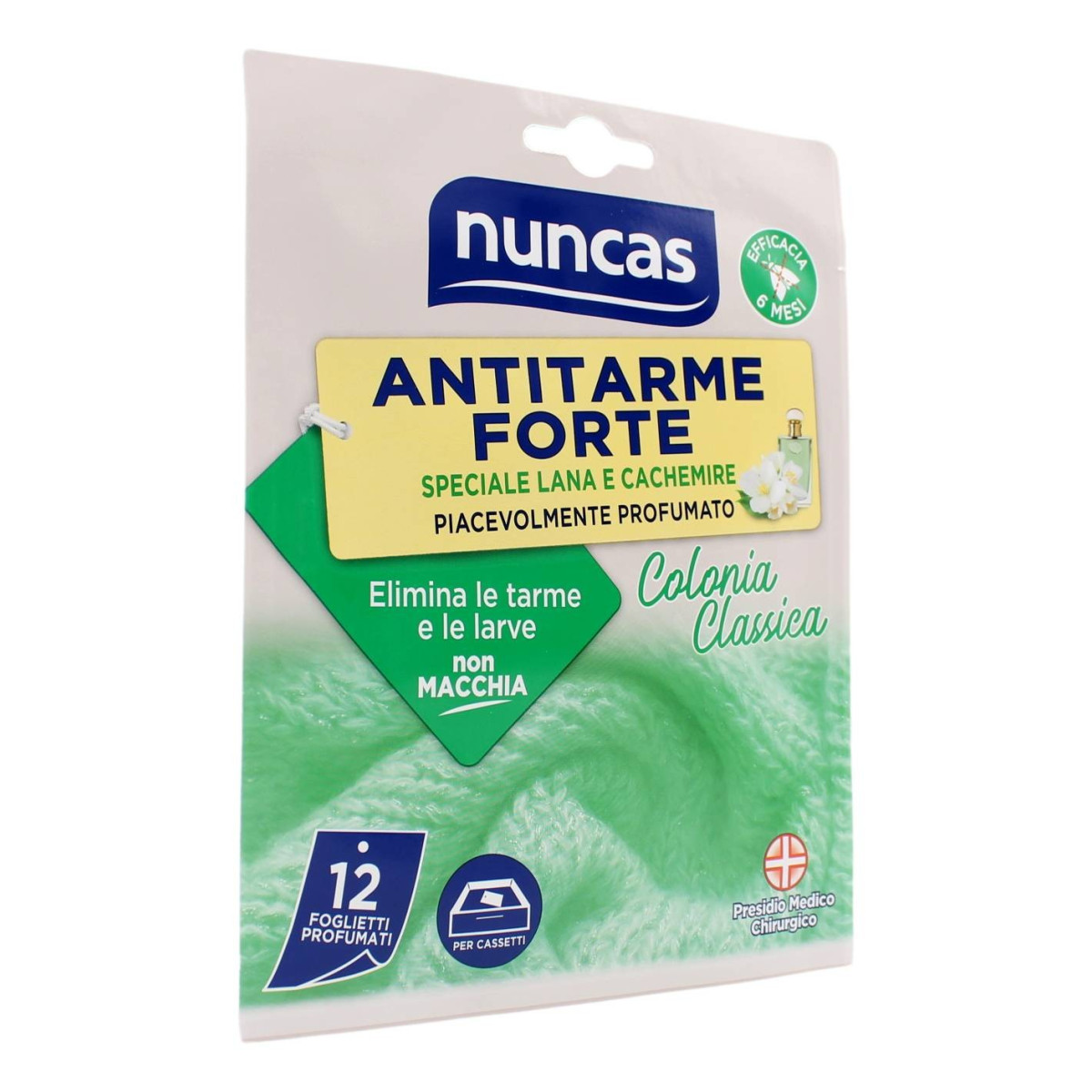 NUNCAS ANTITARME FORTE COLONIA CLASSICA 12 FOGLIETTI