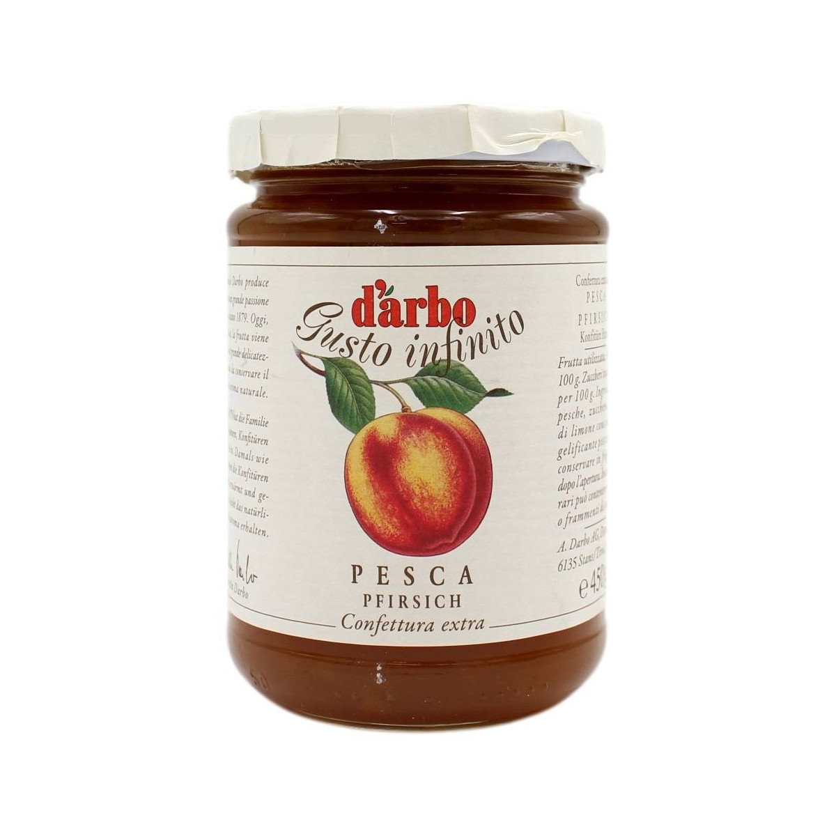 D'ARBO CONFETTURA EXTRA DI PESCHE 450 GR