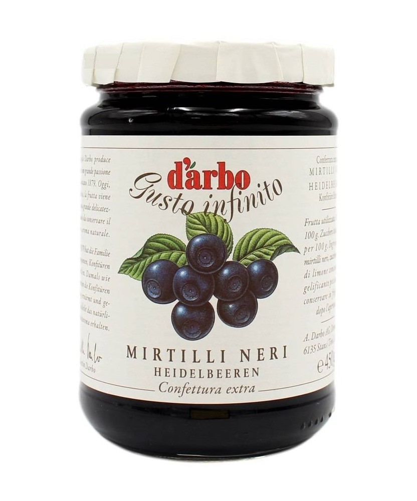 D'ARBO CONFETTURA EXTRA DI MIRTILLI NERI 450 GR