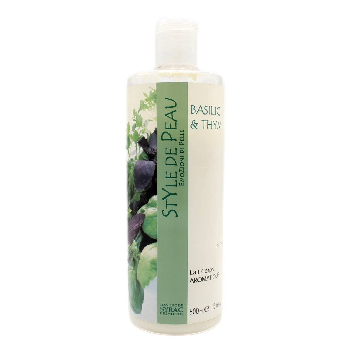 JEAN LUC DE SYRAC LATTE CORPO AROMATICO BASILICO & TIMO 500 ML