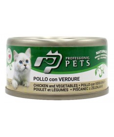 PROFESSIONAL PETS GATTO POLLO CON VERDURE 70 GR
