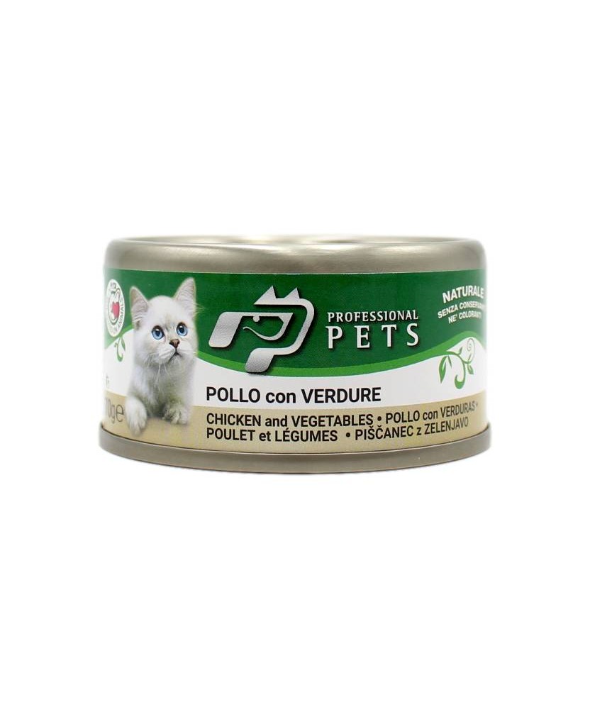 PROFESSIONAL PETS GATTO POLLO CON VERDURE 70 GR