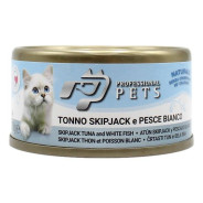 PROFESSIONAL PETS GATTO TONNO E PESCE BIANCO 70 GR