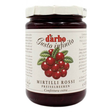 D'ARBO CONFETTURA EXTRA DI MIRTILLI ROSSI 450 GR
