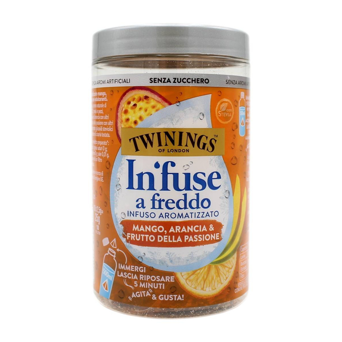 TWININGS IN'FUSE A FREDDO INFUSO AROMATIZZATO MANGO, ARANCIA & FRUTTO DELLA PASSIONE 10 FILTRI 25 GR