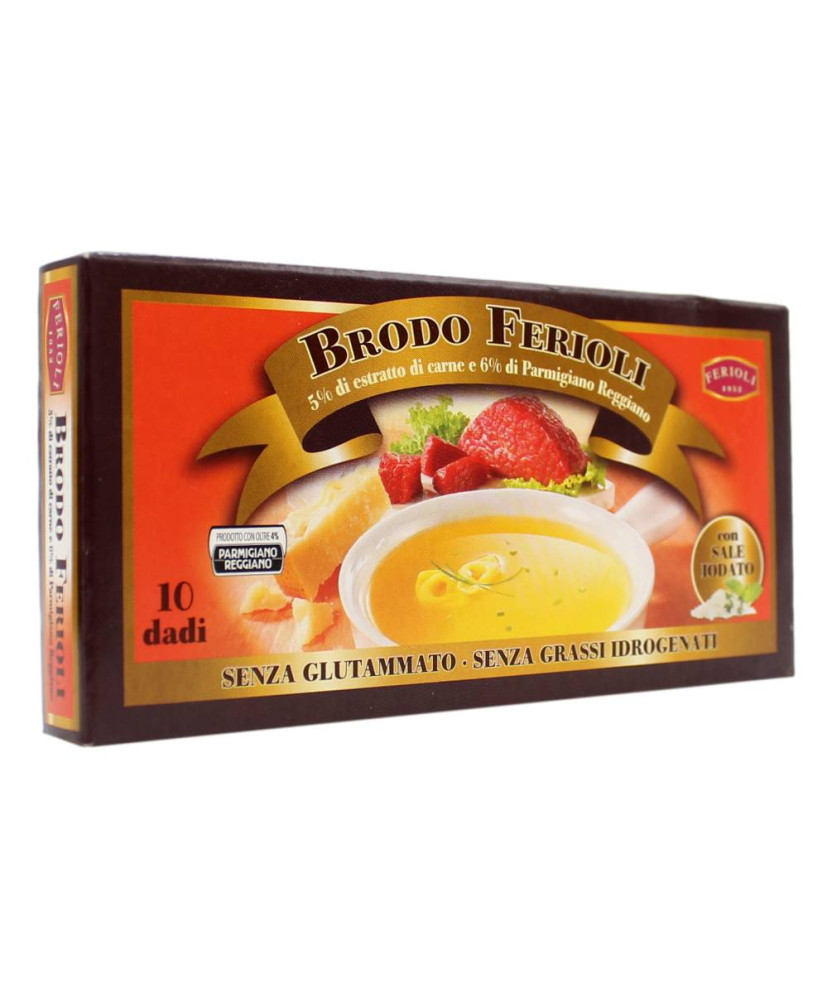 Brodo Ferioli 10 Dadi Senza Glutammato 110 Gr - Drogheria Olimpia Online