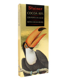 STAINER TAVOLETTA COCOA 80% CON PEPITE DI CACAO 50 GR