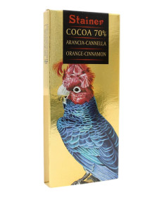 STAINER TAVOLETTA COCOA 70% ARANCIA E CANNELLA 50 GR