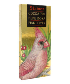 STAINER TAVOLETTA COCOA 70% PEPE ROSA 50 GR
