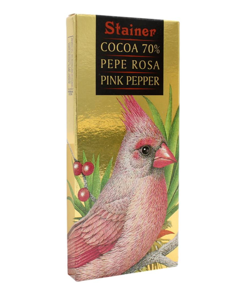STAINER TAVOLETTA COCOA 70% PEPE ROSA 50 GR