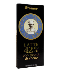 STAINER TAVOLETTA LATTE 42% CON PEPITE DI CACAO 50 GR